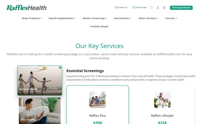 Screenshot of raffleshealth.com