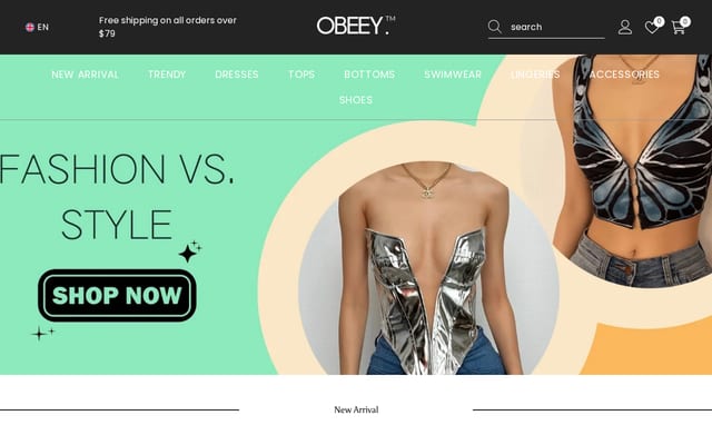 Screenshot of obeey.com