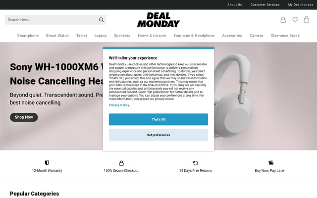 Screenshot of dealmonday.co.uk
