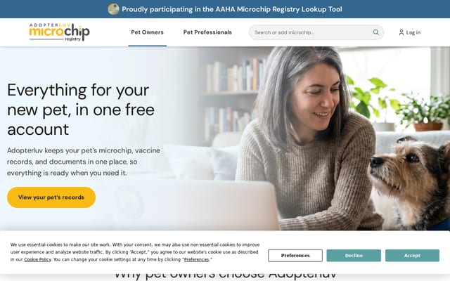 Screenshot of adopterluv.com