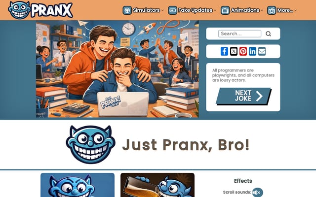 Screenshot of pranx.com