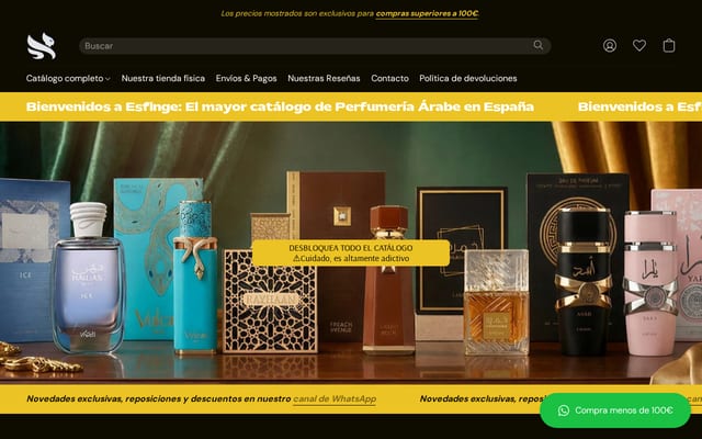 Screenshot of esfinge.es