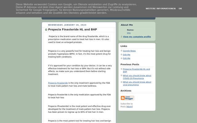 Screenshot of bacterialinfectionofthelungs.blogspot.com
