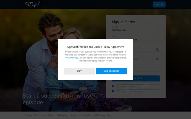 Screenshot of cupid.com