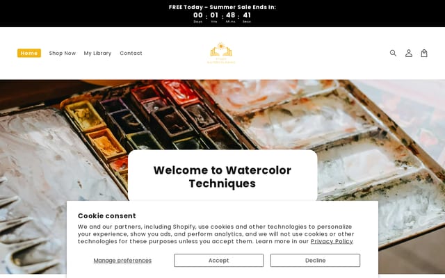 Screenshot of studywatercolor.com