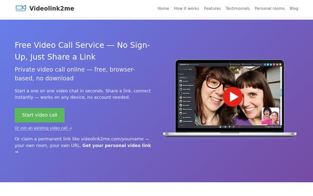 Screenshot of videolink2me.com