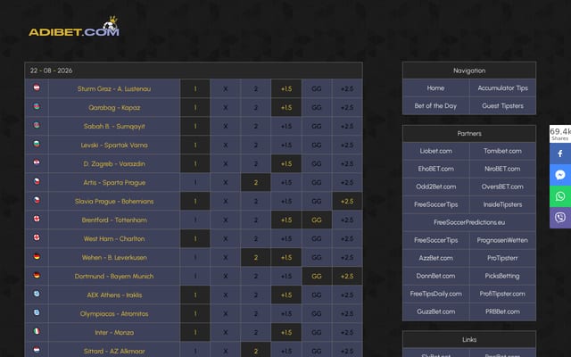 Screenshot of adibet.com