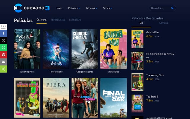 Screenshot of cuevana3.is