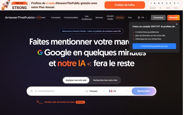 Screenshot of answerthepublic.com