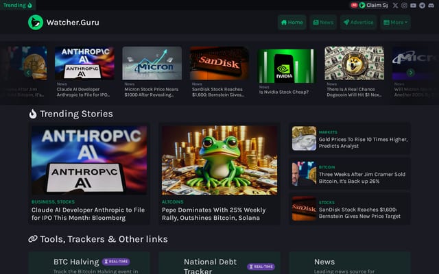 Screenshot of watcher.guru