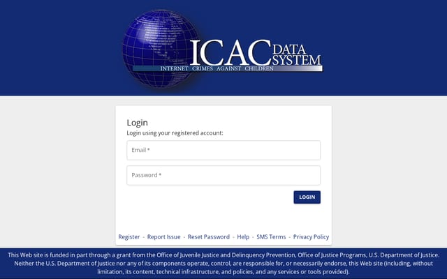 Screenshot of icacdatasystem.com