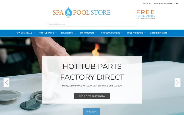 Screenshot of spaandpoolstore.com