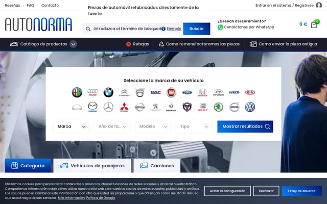 Screenshot of autonorma.es