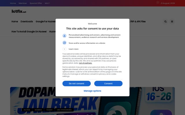 Screenshot of ictfix.net