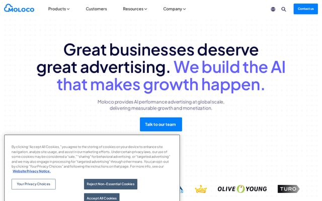 Screenshot of moloco.com