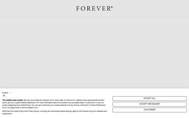 Screenshot of foreverliving.com
