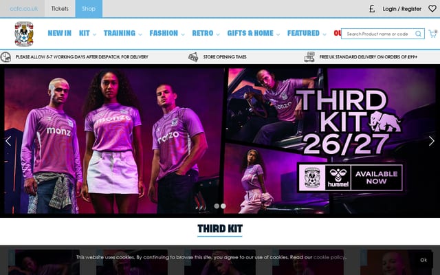 Screenshot of ccfcstore.com