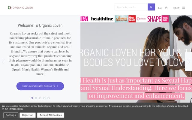 Screenshot of organicloven.com