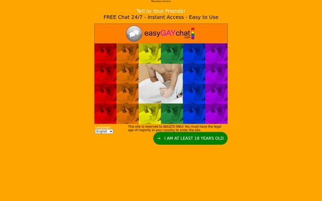 Screenshot of easygaychat.com