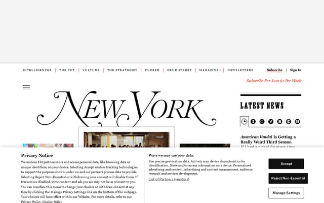 Screenshot of nymag.com
