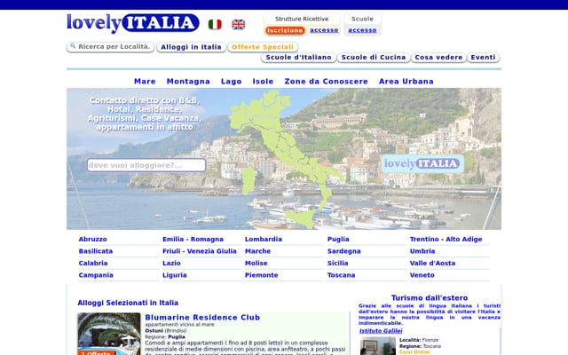 Screenshot of lovelyitalia.it