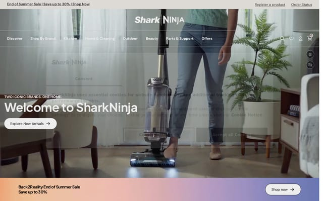 Screenshot of sharkclean.co.uk