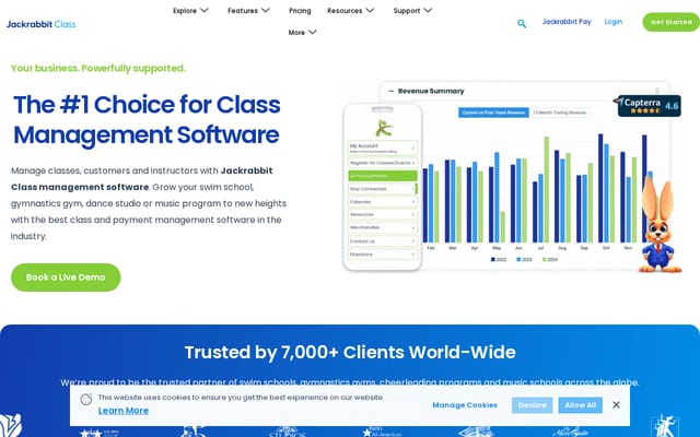 Screenshot of jackrabbitclass.com