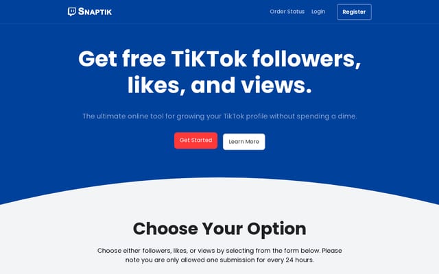 Screenshot of snaptik.fans