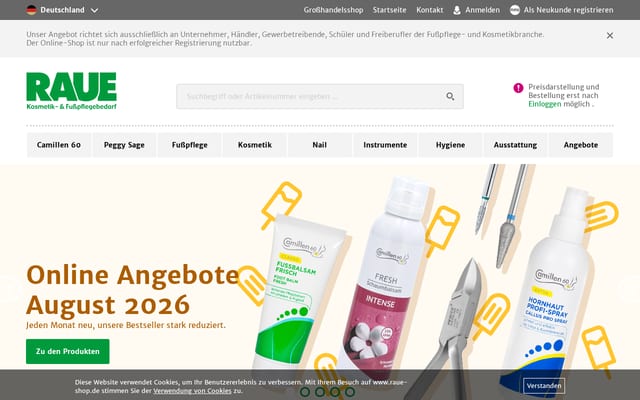 Screenshot of raue-shop.de