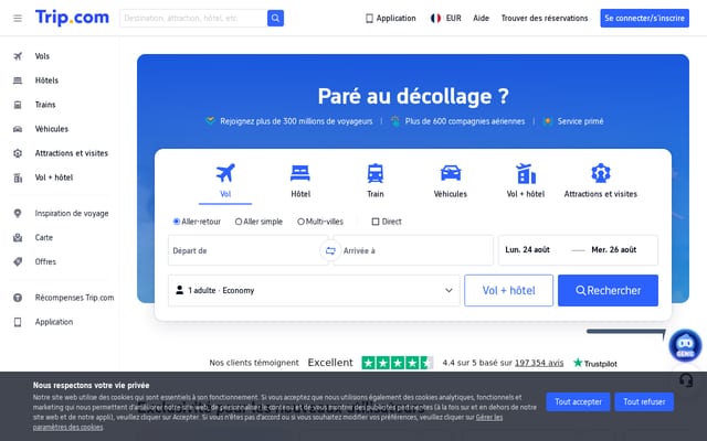 Screenshot of trip.com
