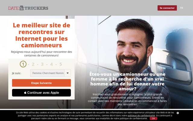 Screenshot of datetruckers.com