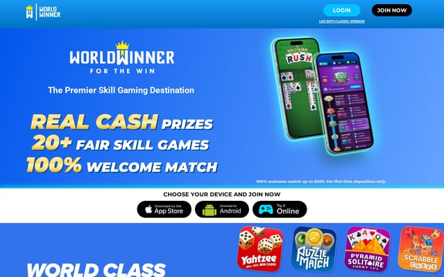 Screenshot of worldwinner.com