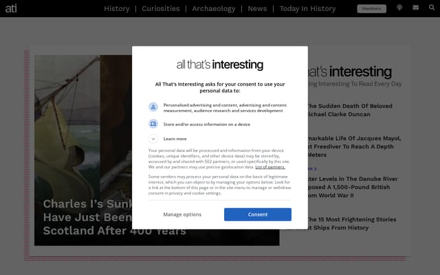 Screenshot of allthatsinteresting.com