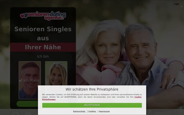Screenshot of seniorendatingagentur.ch