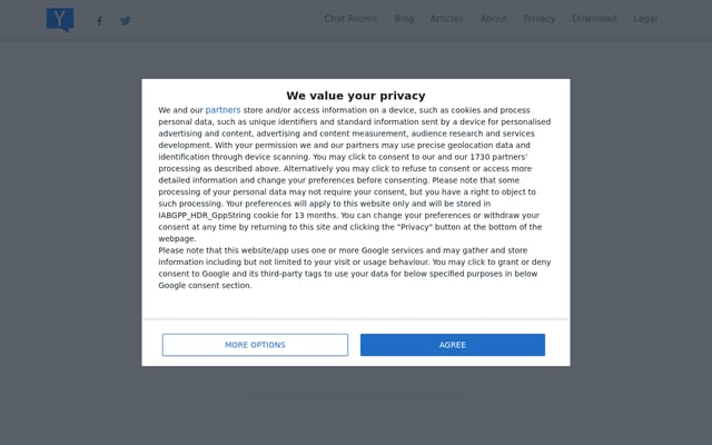 Screenshot of yesichat.com