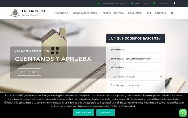 Screenshot of lacasadeltfg.es