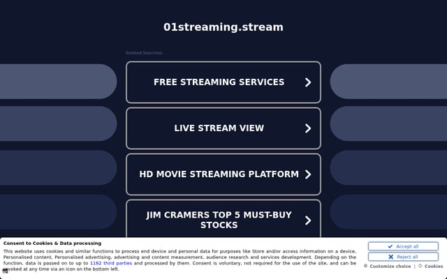 Screenshot of 01streaming.stream
