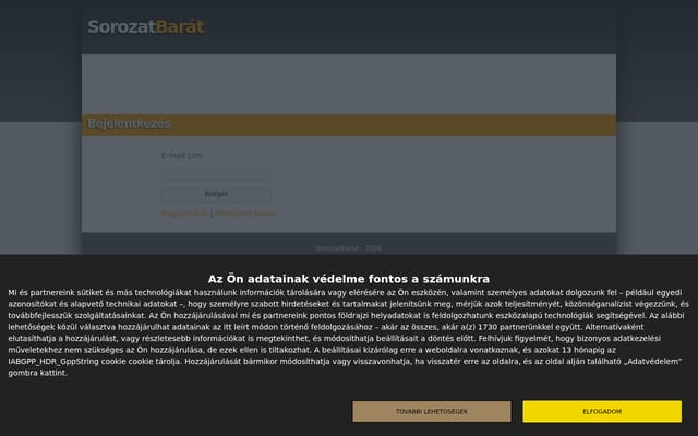 Screenshot of sorozatbarat.club