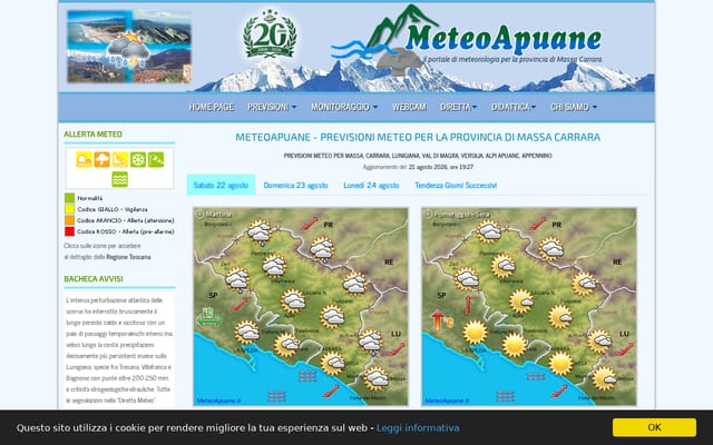 Screenshot of meteoapuane.it