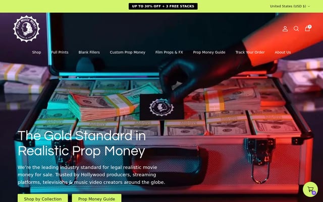 Screenshot of propmoviemoney.com