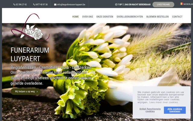 Screenshot of begrafenissen-luypaert.be