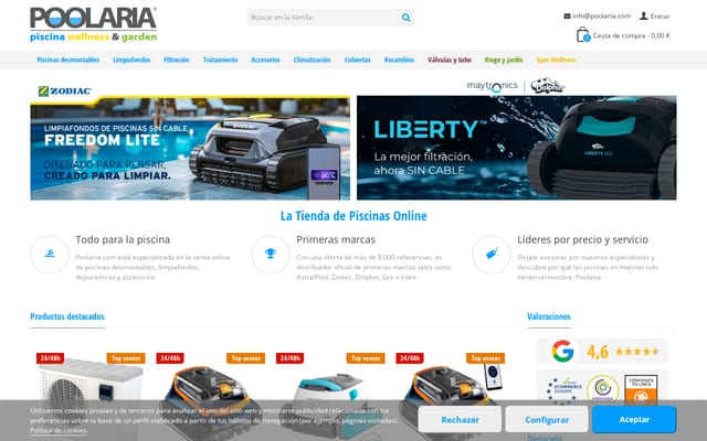 Screenshot of poolaria.com