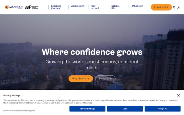 Screenshot of manthanschool.org