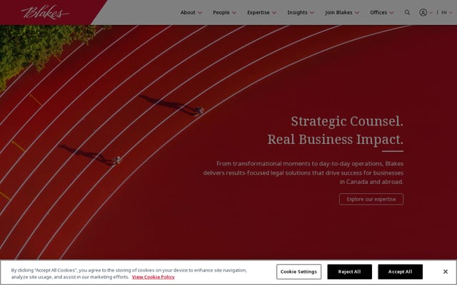 Screenshot of blakes.com