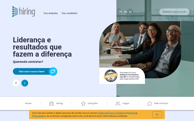 Screenshot of hiring.com.br