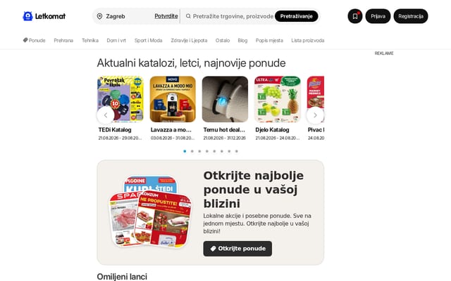 Screenshot of letkomat.hr