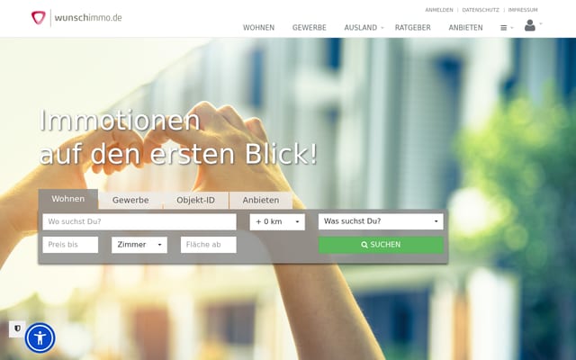 Screenshot of wunschimmo.de