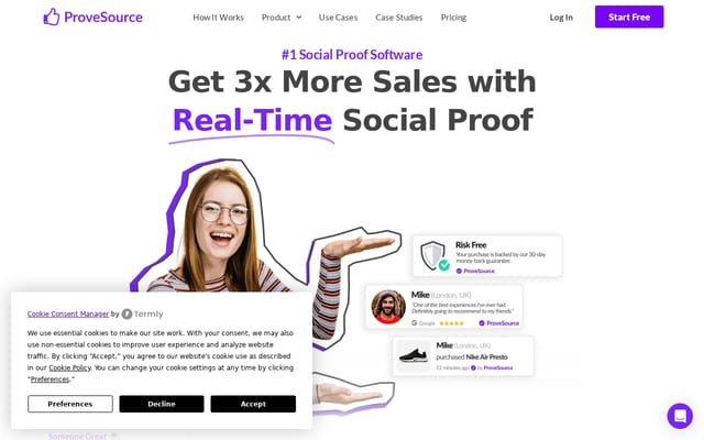 Screenshot of provesrc.com