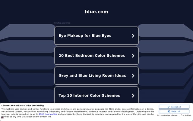 Screenshot of blue.com