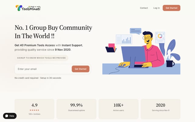 Screenshot of toolsminati.com